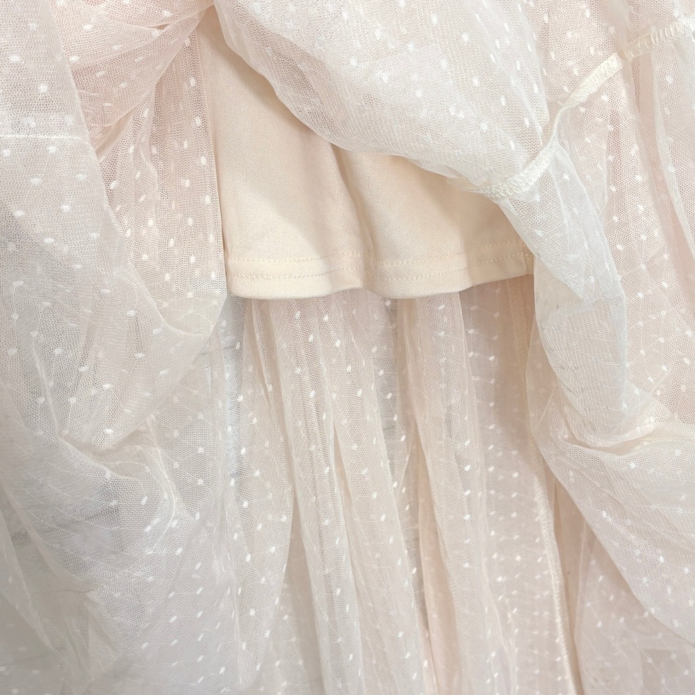 Sincerely Jules Ruffle Tulle Midi Skirt Size S Swiss Dot Coquette Fairy Tiered - Picture 5 of 12